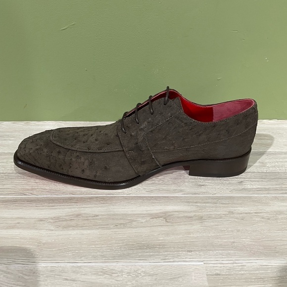 Finnex Italy dress shoes genuine ostrich brown Oxford